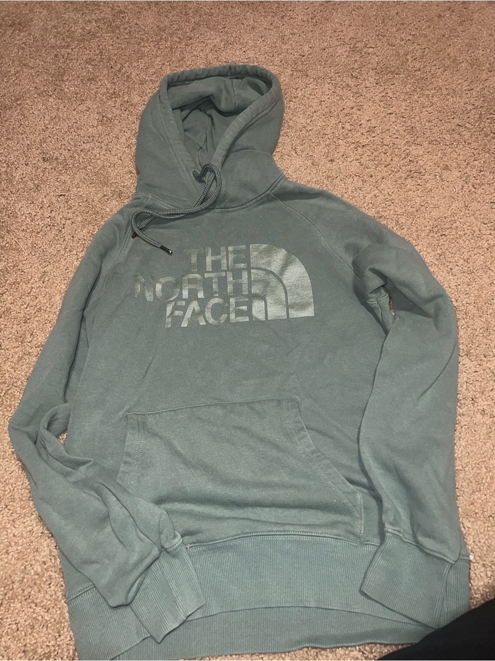 The North Face women’s Crewneck Hoodie in Dusty Teal